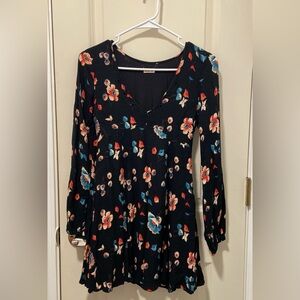 Hollister Ruffled Black and Red Tunic Dress